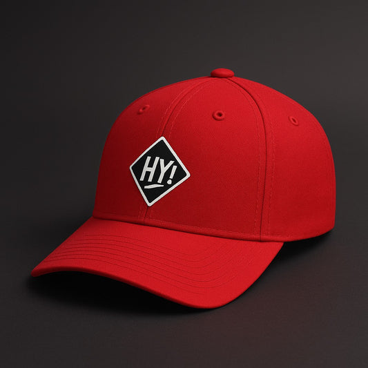 PRE ORDER    HY! Classic 6-Panel Hat — Red